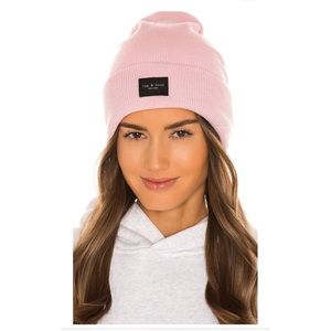 Rag & bone Addison Beanie wool hat light pink